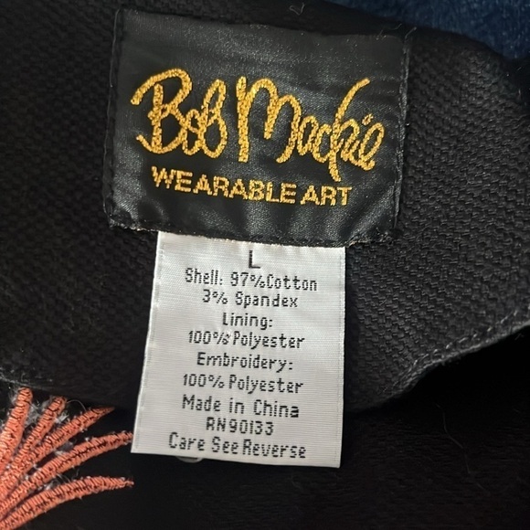 Bob Mackie Embroidered Elephant Jacket Coat Large - Picture 7 of 7